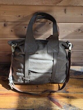 Stunning Large Leather Olive Leather Distressed Bag.  Handmade In England *